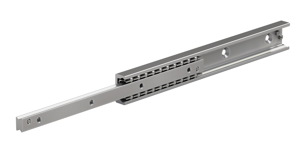 Partial extension telescopic rails