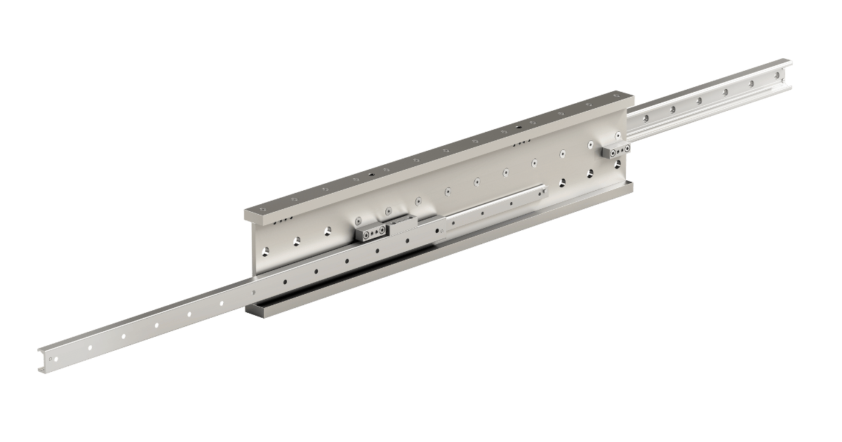 Full extension telescopic rails