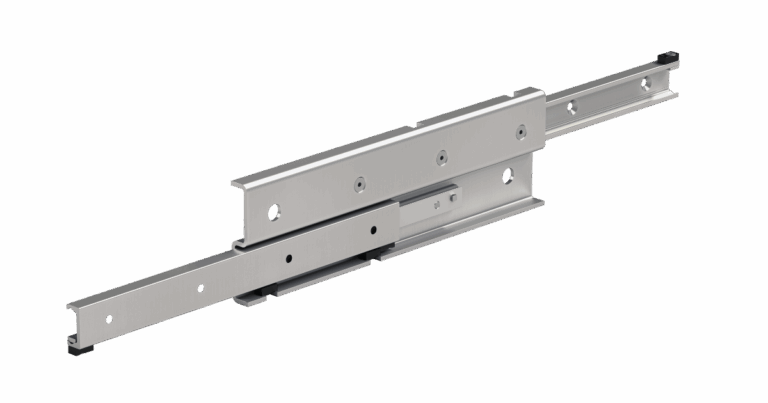 Full extension telescopic rails