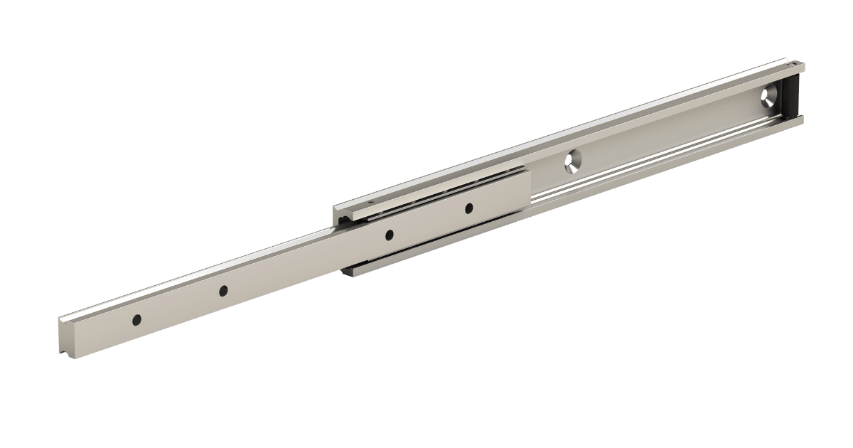 Partial extension telescopic rails