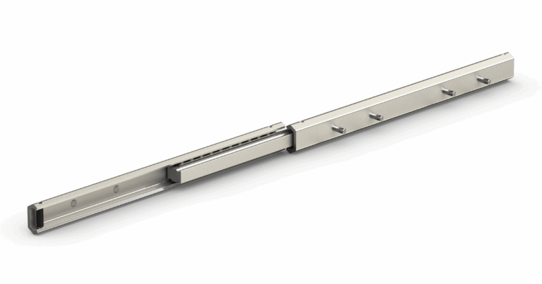 Full extension telescopic rails